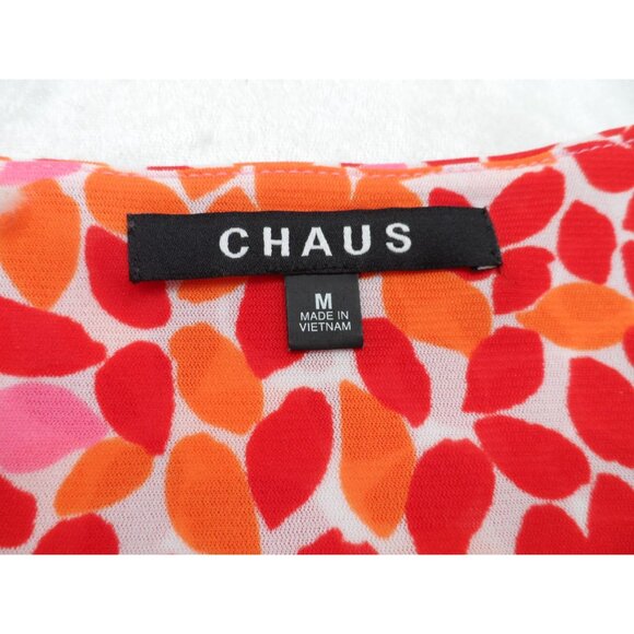 Chaus Womens Sleeveless V-Neck Dress Size M Multicolor Leaf Print - Picture 6 of 6